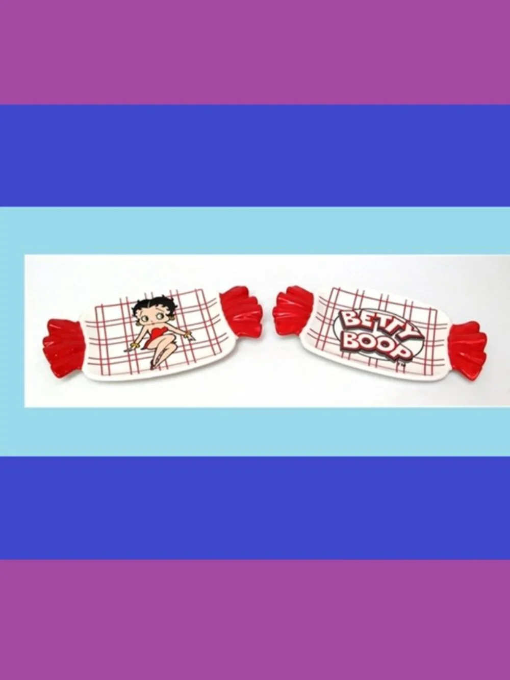 Set of Two (2) Ceramic Betty Boop Classic Plates 9 3/4